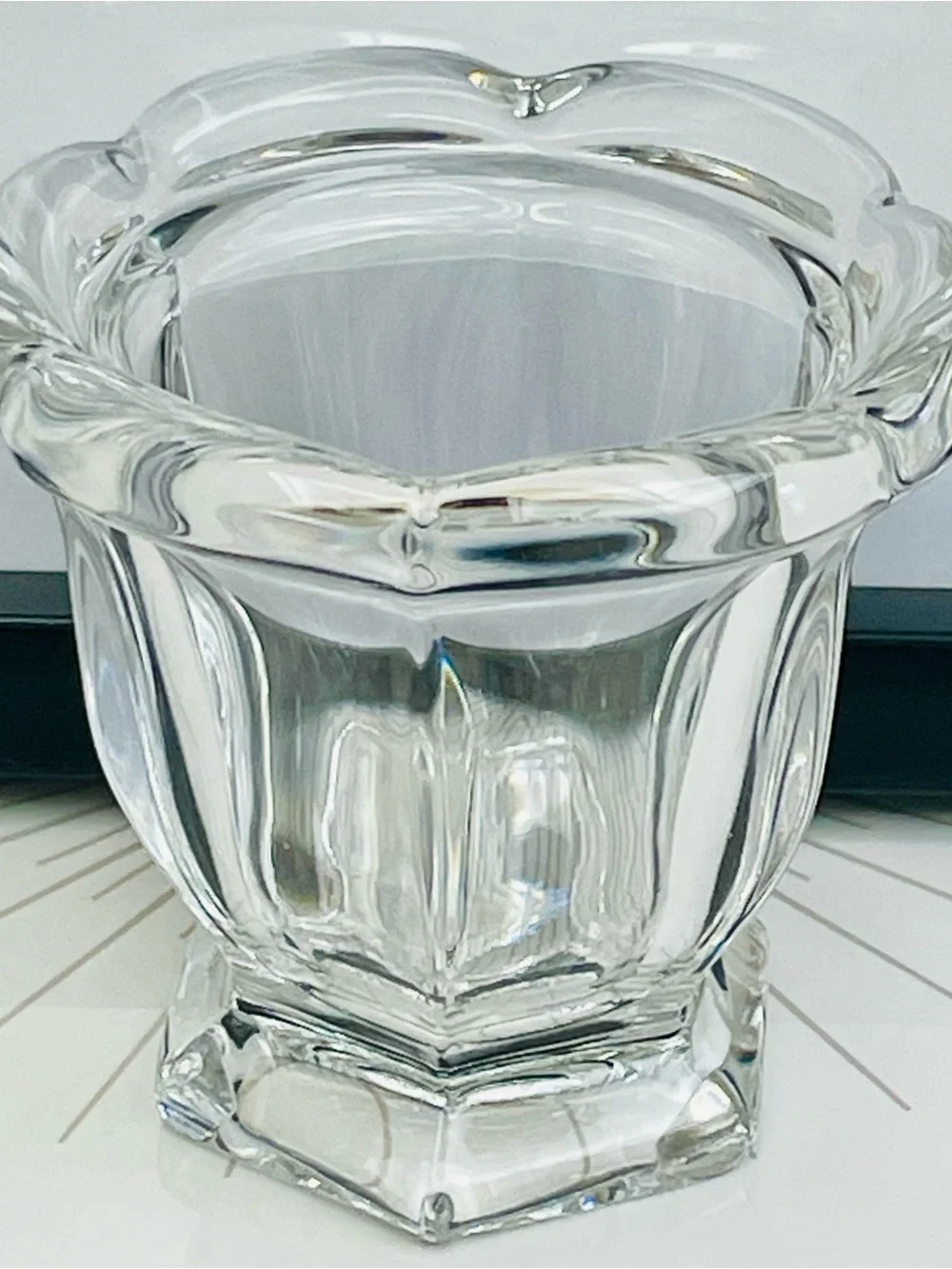 Baccarat Crystal “Harcourt Missouri Bretagne” Jam/ Condiment Jar W/ Lid & Spoon